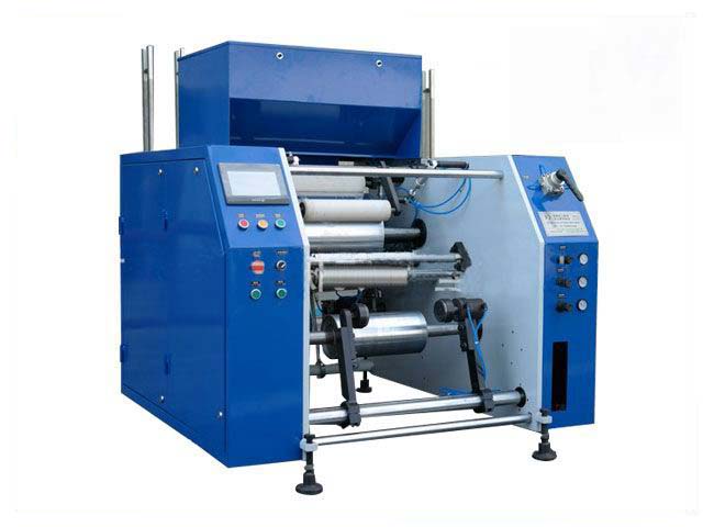 Automatic PE cling film consumer roll rewinder