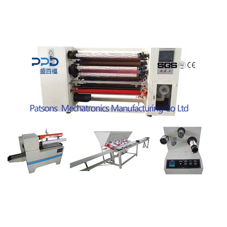 BOPP Adhesive Tape Slitting Machine With Auto Label Sticker